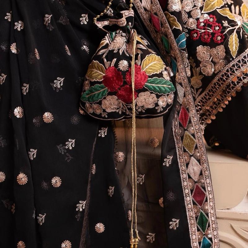 MAHNAAZ…Luxury Embroidered chiffon suit