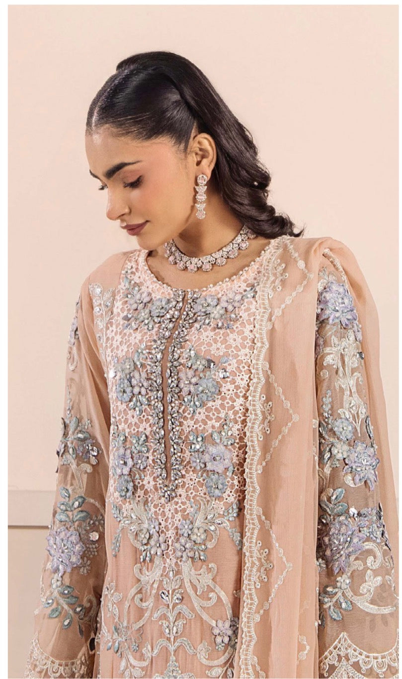 TT Luxury Embroidered Chiffon Suit – 3 Piece Collection
