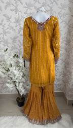 IMROZIAA Embroidered Gharara Suit | Pakistani Designer Wedding Dress