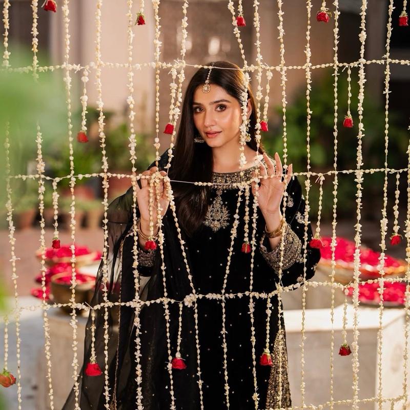 MAHVER…Luxury Embroidered VELVET Gharara suit