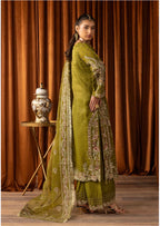SANGEET Embroidered 3 piece Wedding Suit | Pakistani Mehndi, Mayon & Wedding Wear
