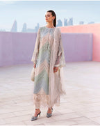 Mint Pearl Luxury Embroidered Suit – 3 Piece Collection