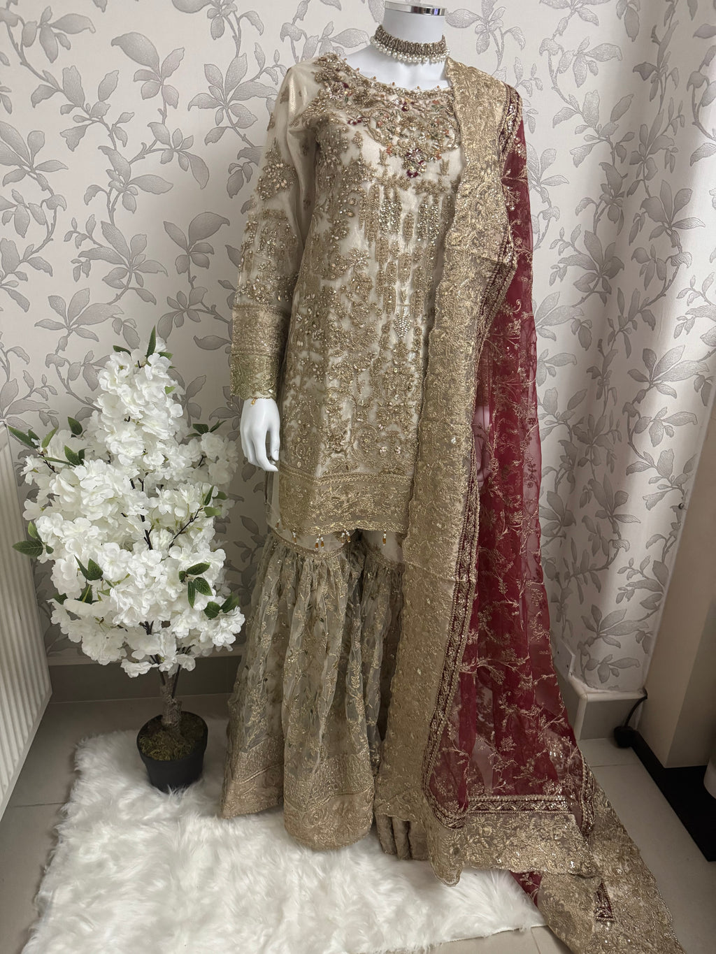 DULHAN….. Embroidered Pakistani Gharara Suit