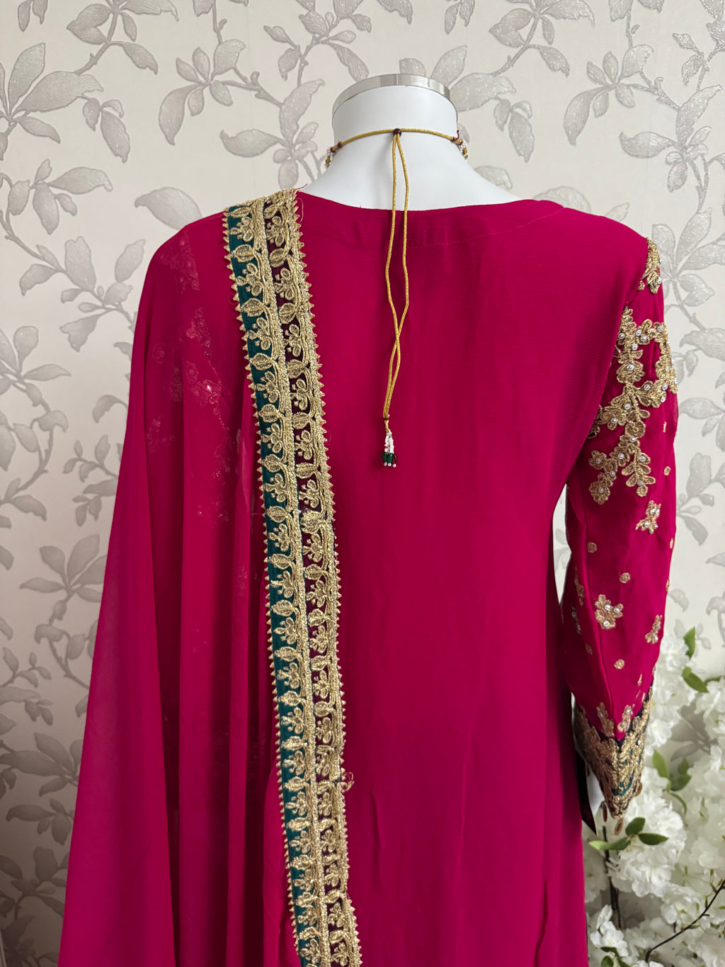 AYLAA Luxury Embroidered Chiffon Suit – 3 Piece Collection