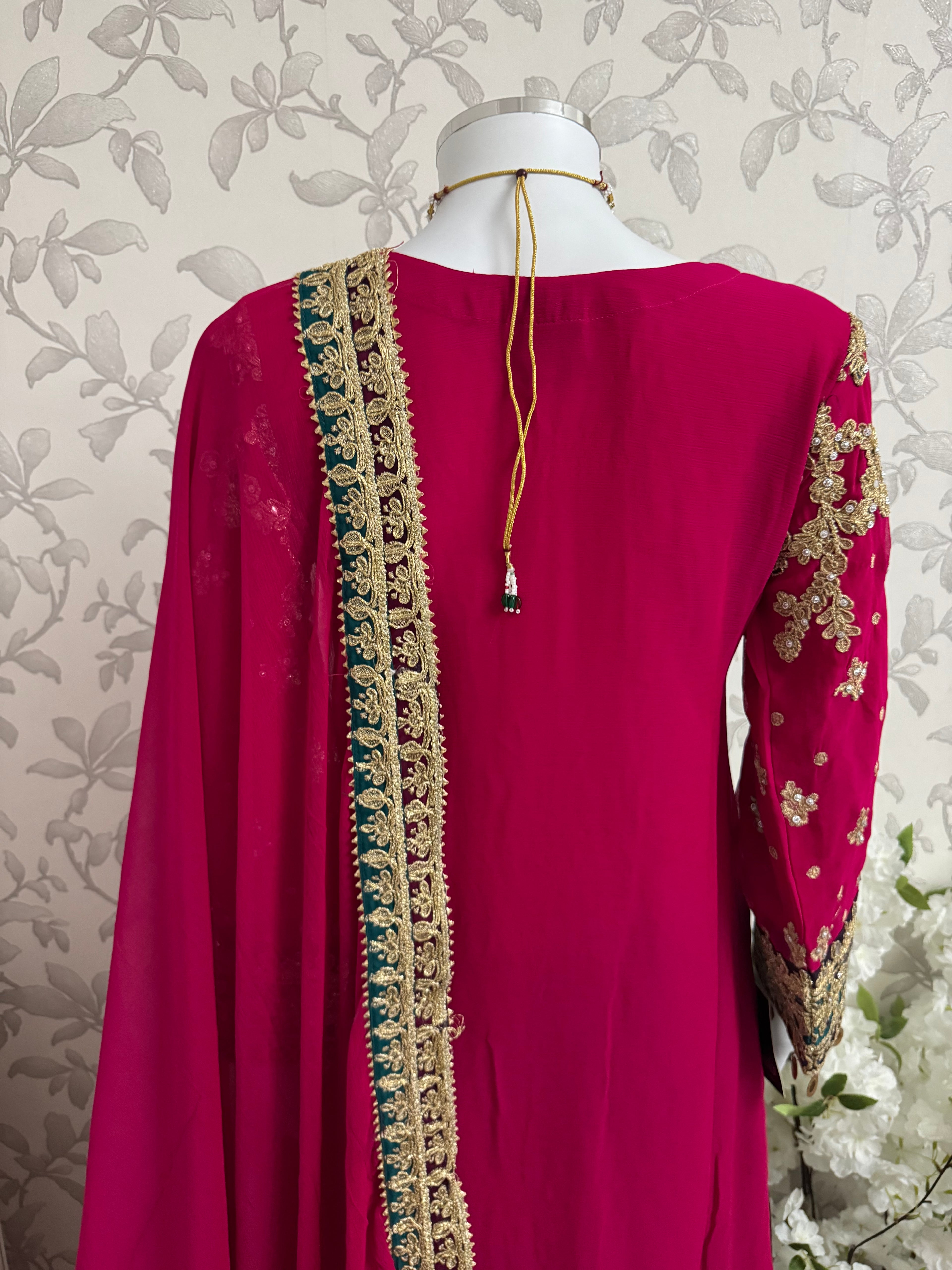 AYLAA Luxury Embroidered Chiffon Suit – 3 Piece Collection
