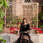 MAHVER…Luxury Embroidered VELVET Gharara suit