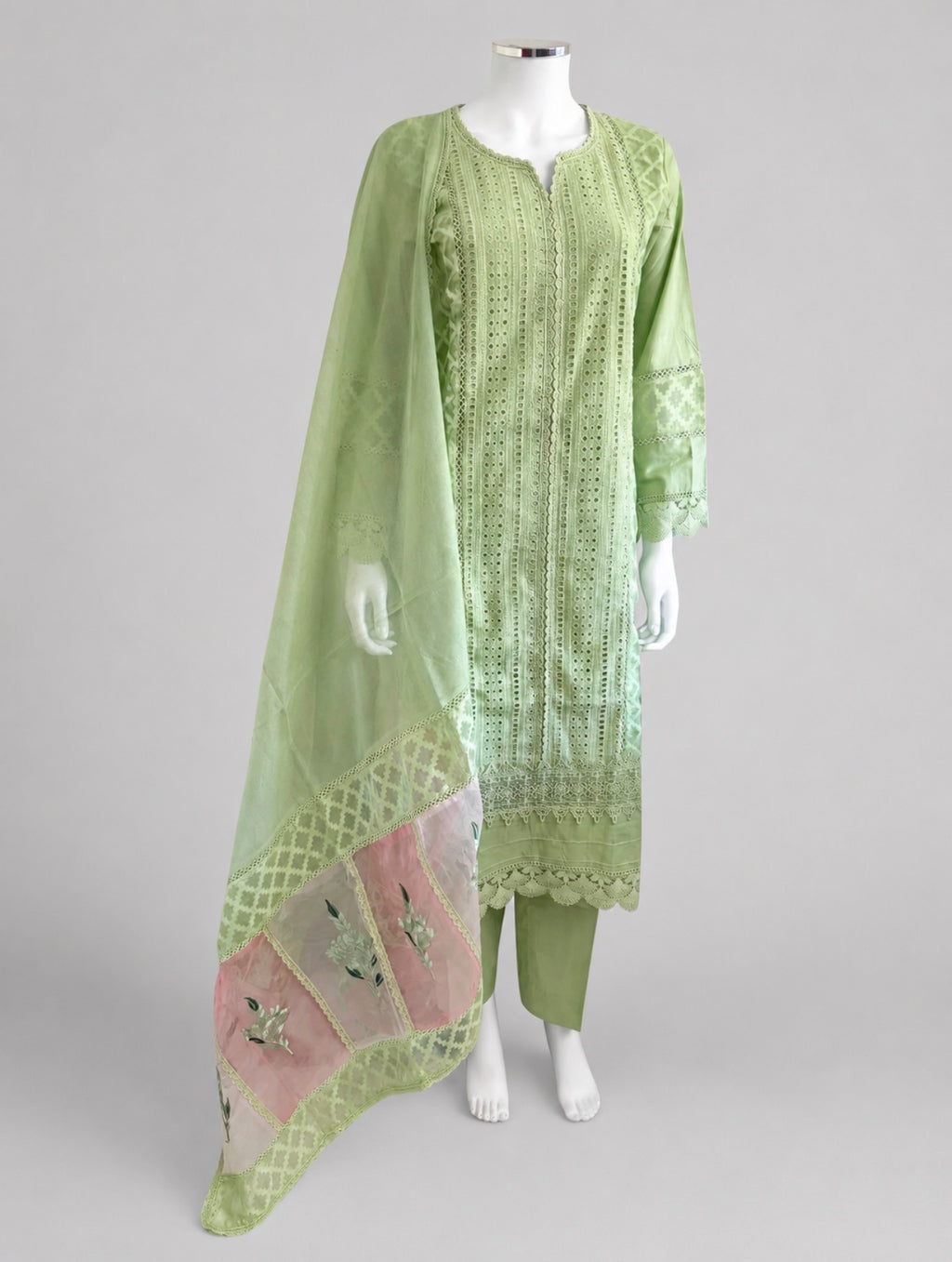 SUMAIRA-                                        3 pieces chikankari suit