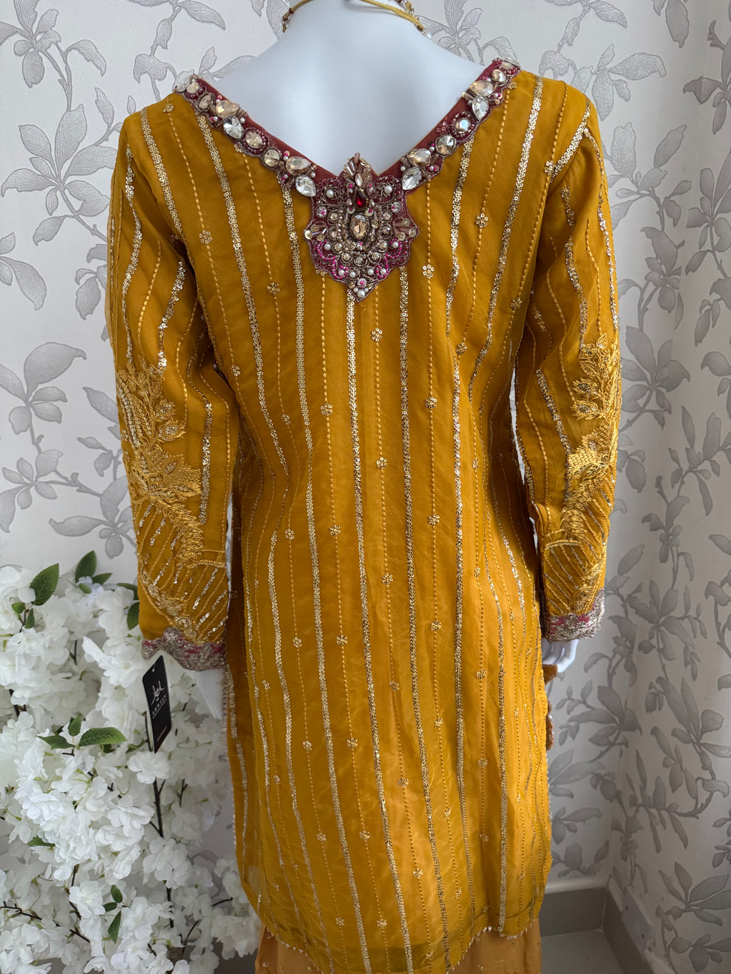 IMROZIAA Embroidered Gharara Suit | Pakistani Designer Wedding Dress
