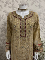 AYLAA Luxury Embroidered Chiffon Suit – 3 Piece Collection