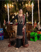 CHAAND RAAT Luxury Embroidered Raw Silk Suit – 3 Piece Collection