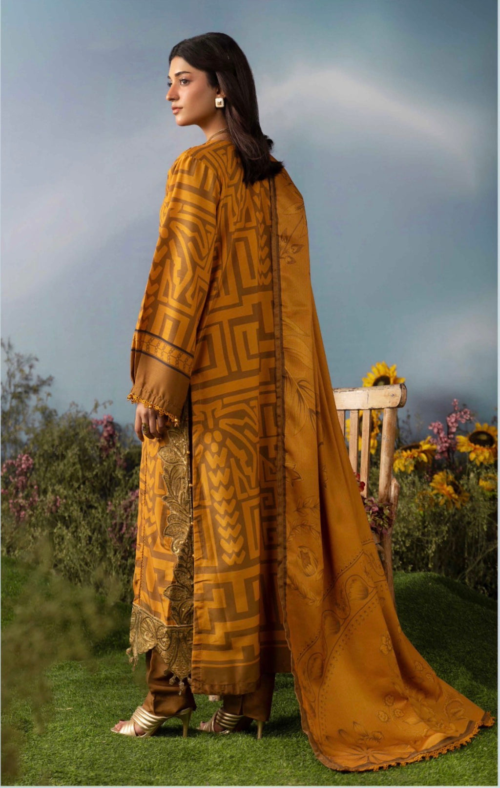 M Prints Luxury Embroidered 3 Piece Suit Collection
