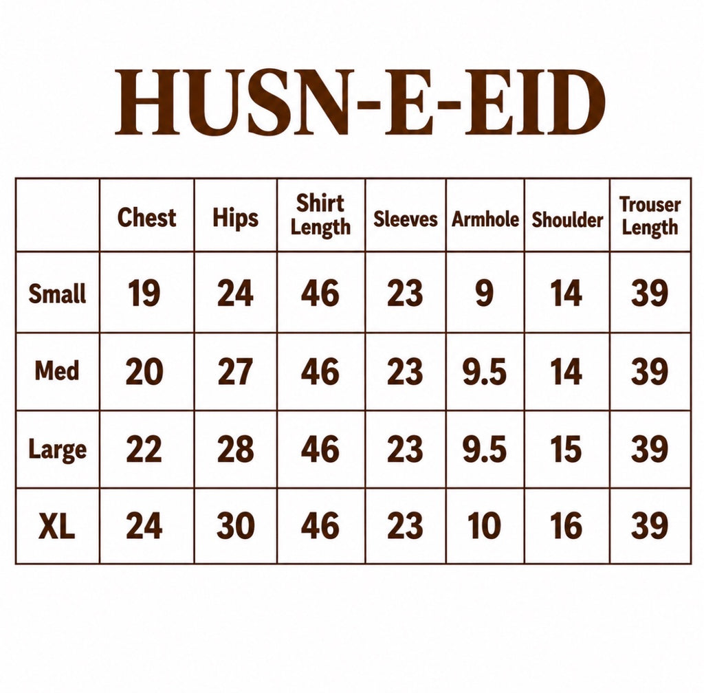 HUSN-E-EID Elegance Brown Embroidered Pakistani Suit with Printed Dupatta