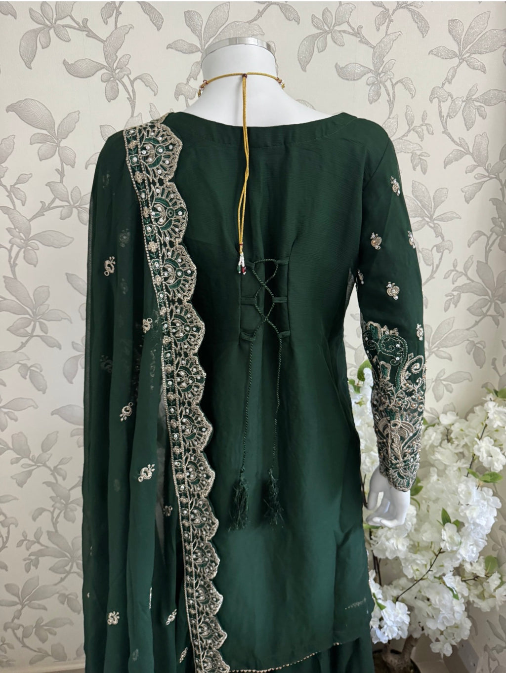 SAFFA Luxury Embroidered Chiffon Suit – 3 Piece Collection