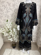 M Prints 6B inspired Embroidered 3-Piece Suit | Pakistani Designer Dress