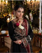 CHAAND RAAT Luxury Embroidered Raw Silk Suit – 3 Piece Collection