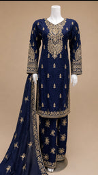 NOOR Luxury Embroidered Viscose -3 Piece Suit