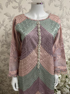 Pastel Bloom Luxury Lawn Suit – 3 Piece Collection