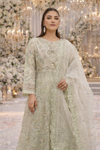 VANA Mint Green Embroidered Organza Maxi| Pakistani Designer Wedding Wear