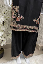 Black Embroidered Pakistani 3 Piece Suit – Luxury Eid Festive Wear