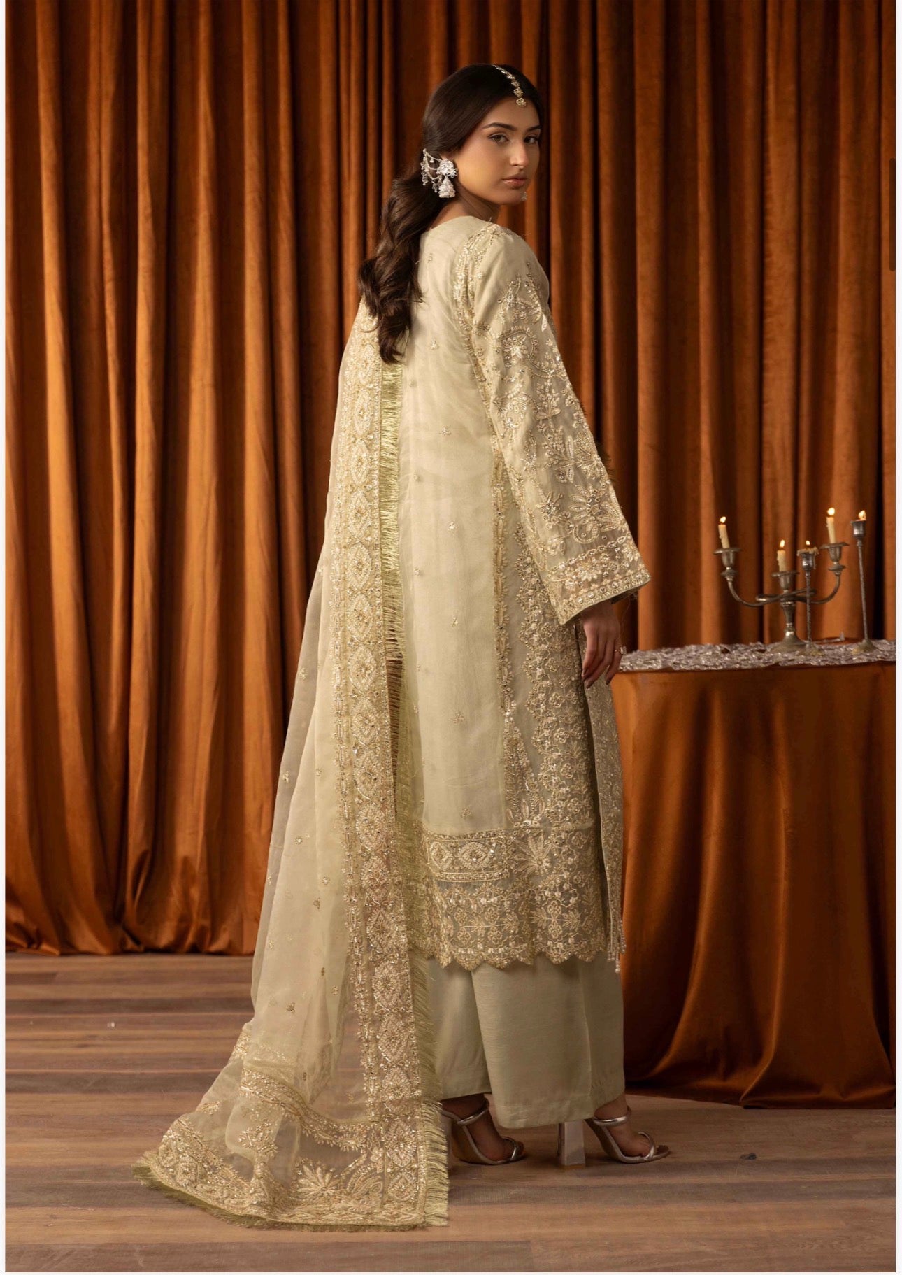 AFROZ Embroidered Organza Suit | Pakistani Wedding & Formal Dress