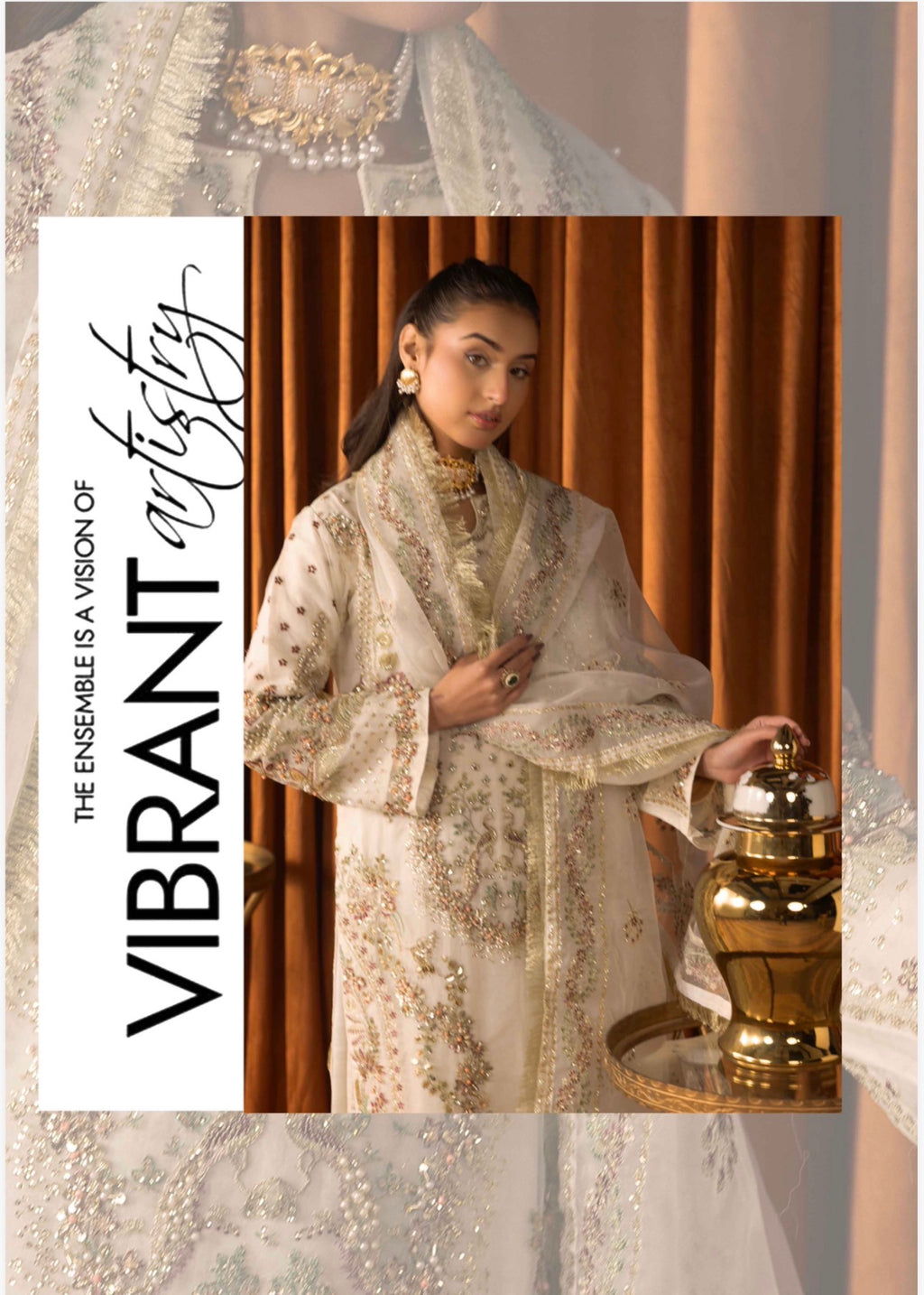 SANGEET Embroidered 3 piece Wedding Suit | Pakistani Mehndi, Mayon & Wedding Wear