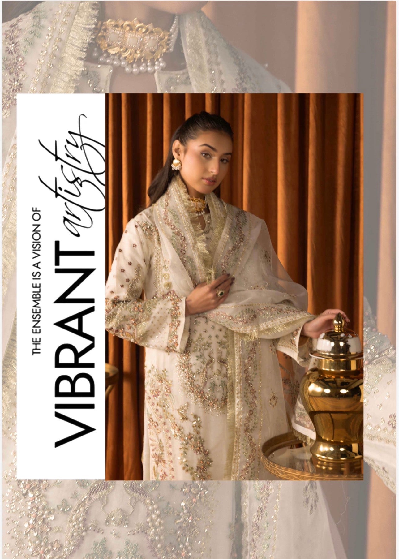 SANGEET Embroidered 3 piece Wedding Suit | Pakistani Mehndi, Mayon & Wedding Wear