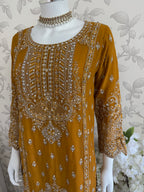 SAFFA Luxury Embroidered Chiffon Suit – 3 Piece Collection