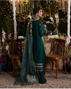 CHAAND RAAT Luxury Embroidered Raw Silk-3 piece suit