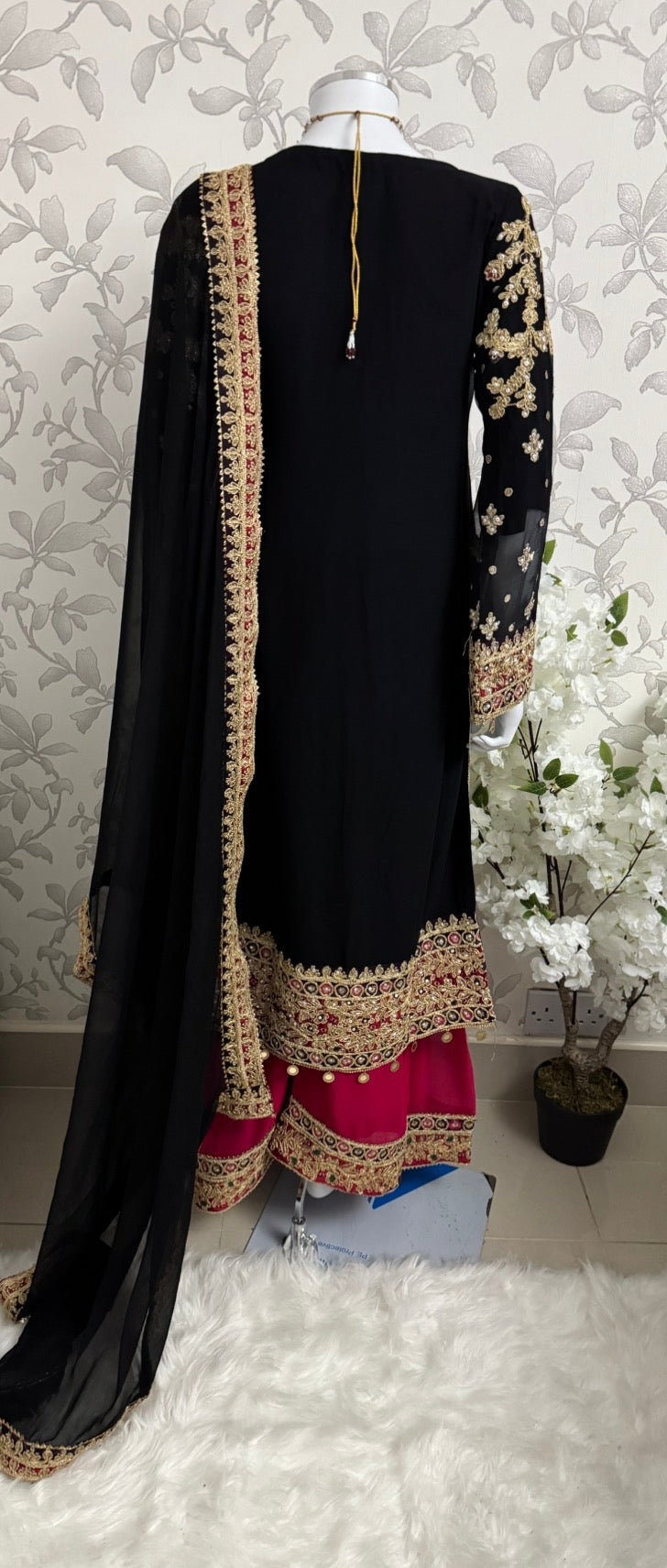 AYLAA Luxury Embroidered Chiffon Suit – 3 Piece Collection