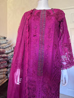 Luxury Embroidered 3 piece Lawn Suit for Eid & Special Occasions