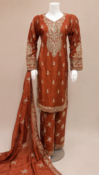 NOOR Luxury Embroidered Viscose -3 Piece Suit
