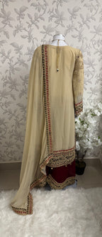 AYLAA Luxury Embroidered Chiffon Suit – 3 Piece Collection