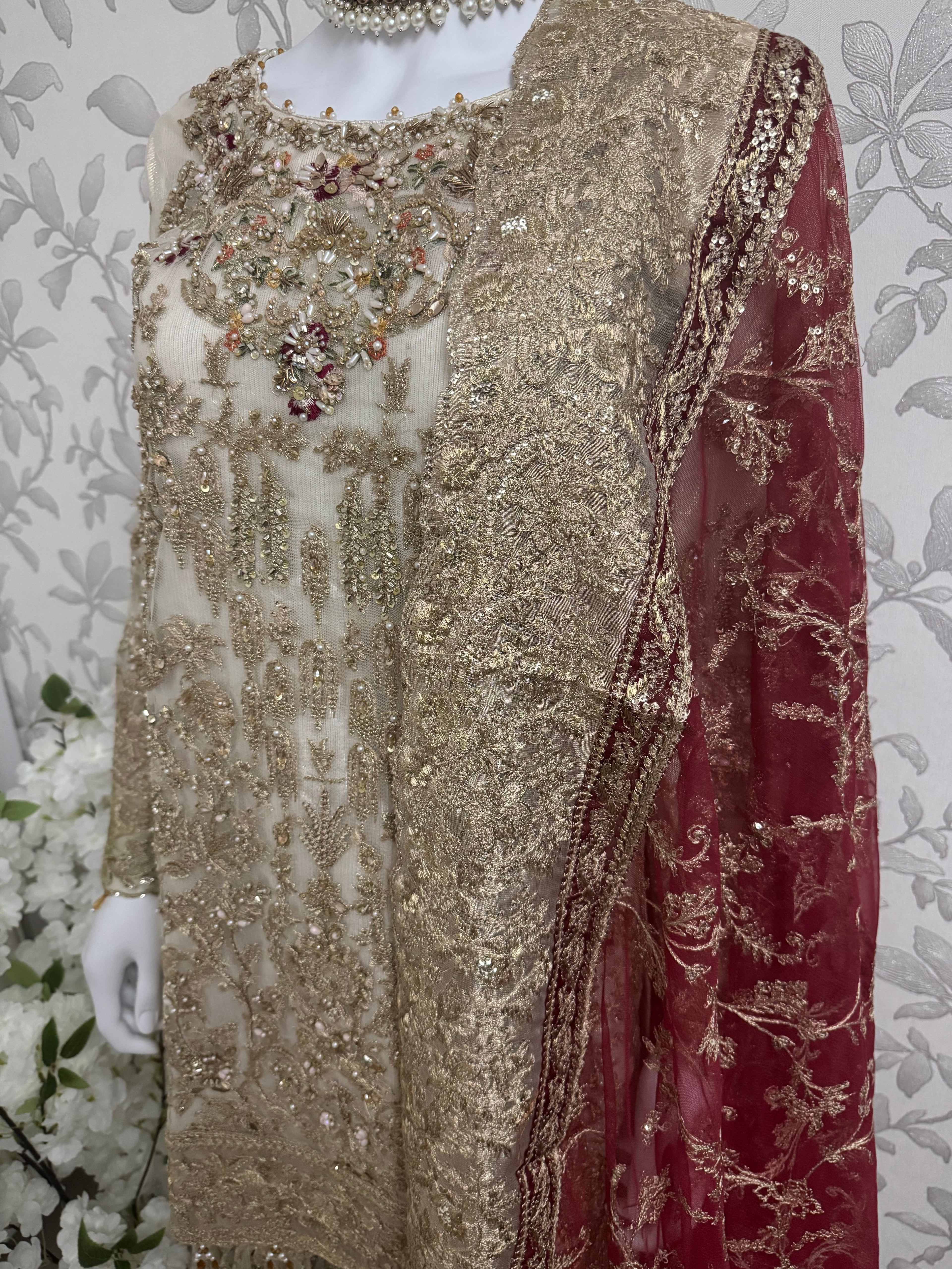 DULHAN….. Embroidered Pakistani Gharara Suit