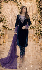 AYAA….Embroidered VELVET suit