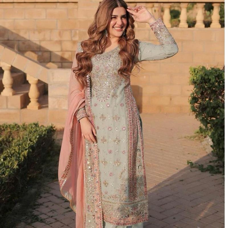 SAHAR…..Luxury Embroidered chiffon suit