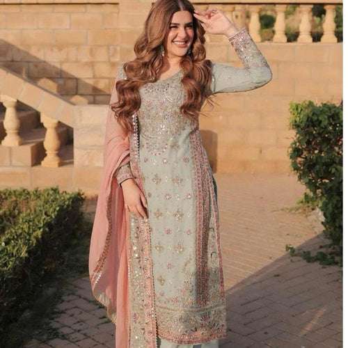 SAHAR…..Luxury Embroidered chiffon suit