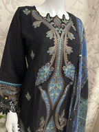 M Prints 6B inspired Embroidered 3-Piece Suit | Pakistani Designer Dress