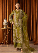 SANGEET Embroidered 3 piece Wedding Suit | Pakistani Mehndi, Mayon & Wedding Wear