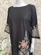 M Prints inspired Embroidered 3-Piece Suit | Pakistani Designer Dress