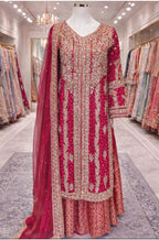 AFREEN Heavy Embroidered 3-piece Chiffon Suit | Pakistani Wedding Dress