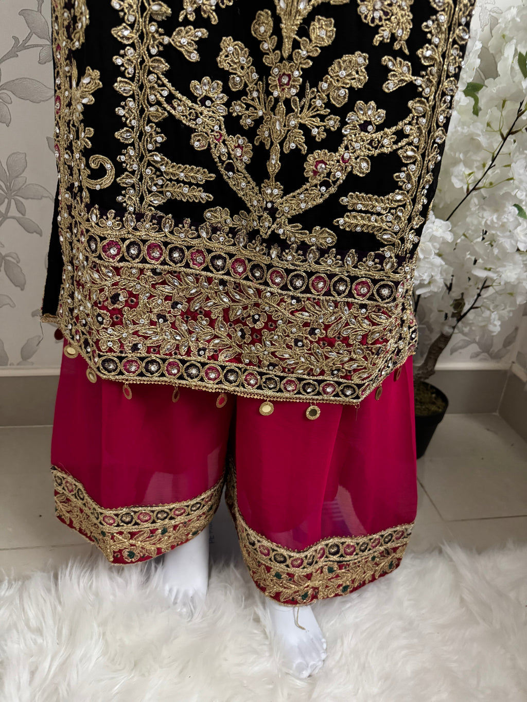 AYLAA Luxury Embroidered Chiffon Suit – 3 Piece Collection