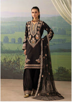 Black Embroidered Pakistani 3 Piece Suit – Luxury Eid Festive Wear