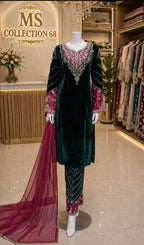 AYAA….Embroidered VELVET suit
