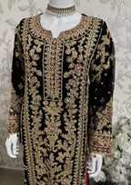 AYLAA Luxury Embroidered Chiffon Suit – 3 Piece Collection