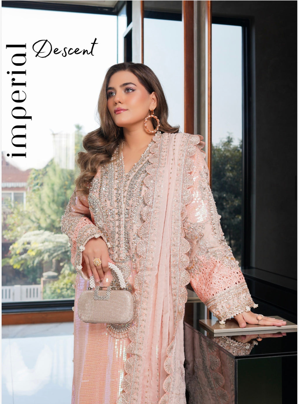 SITARA Luxury Embroidered 3 piece Chiffon Suit | Pakistani Designer Wedding Dress