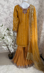IMROZIAA Embroidered Gharara Suit | Pakistani Designer Wedding Dress
