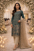 FLOSSIE 1 Luxury Embroidered Chiffon Suit | Pakistani Formal Wear