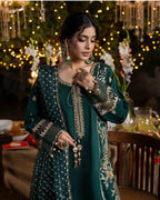 CHAAND RAAT Luxury Embroidered Raw Silk-3 piece suit