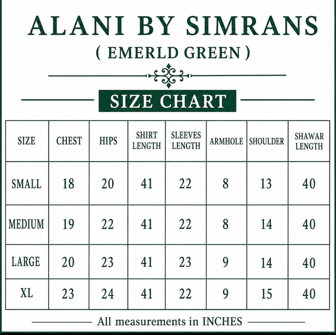 ALANI Emerald Green Luxury Embroidered-3 piece suit