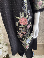 M Prints inspired Embroidered 3-Piece Suit | Pakistani Designer Dress